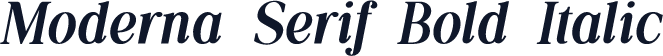 Moderna Serif Bold Italic