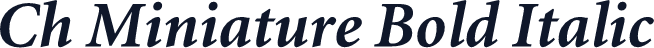 Ch Miniature Bold Italic