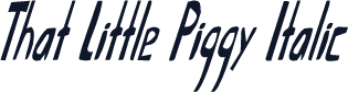 That Little Piggy Italic