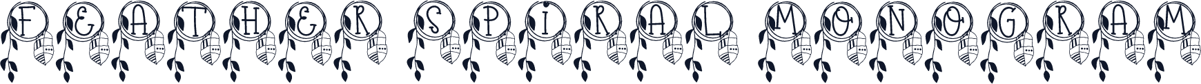 Feather Spiral Monogram