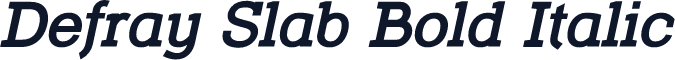 Defray Slab Bold Italic