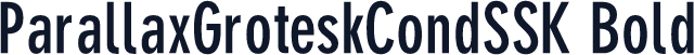 ParallaxGroteskCondSSK Bold