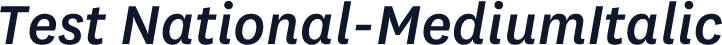 Test National-MediumItalic