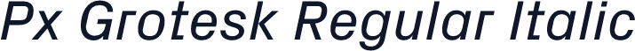 Px Grotesk Regular Italic