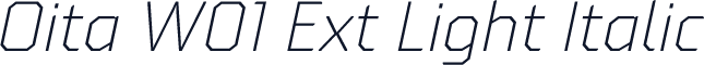 Oita W01 Ext Light Italic
