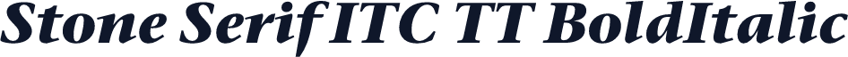 Stone Serif ITC TT BoldItalic