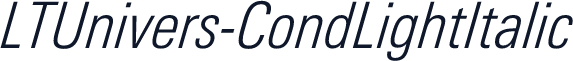LTUnivers-CondLightItalic