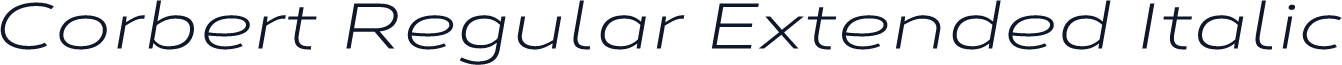Corbert Regular Extended Italic