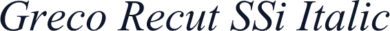 Greco Recut SSi Italic