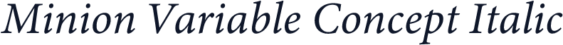 Minion Variable Concept Italic