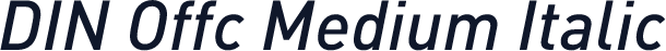 DIN Offc Medium Italic