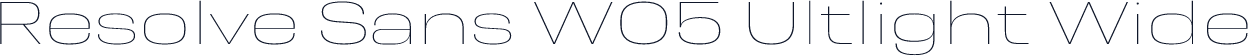 Resolve Sans W05 Ultlight Wide
