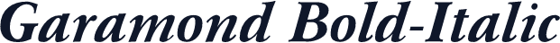 Garamond Bold-Italic