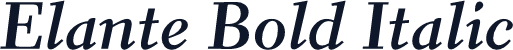 Elante Bold Italic