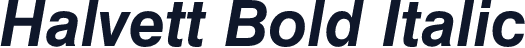 Halvett Bold Italic