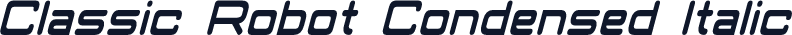 Classic Robot Condensed Italic