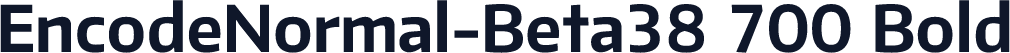 EncodeNormal-Beta38 700 Bold