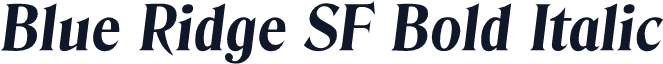Blue Ridge SF Bold Italic