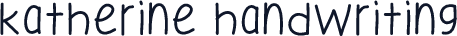 Katherine Handwriting