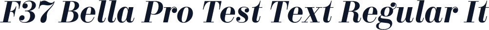 F37 Bella Pro Test Text Regular It