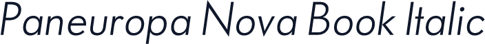 Paneuropa Nova Book Italic