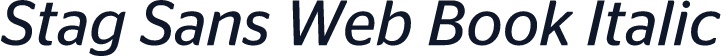 Stag Sans Web Book Italic