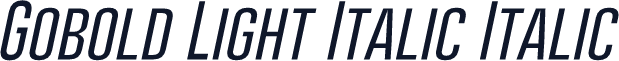 Gobold Light Italic Italic
