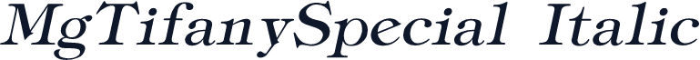 MgTifanySpecial Italic