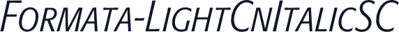 Formata-LightCnItalicSC