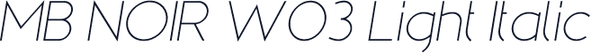 MB NOIR W03 Light Italic