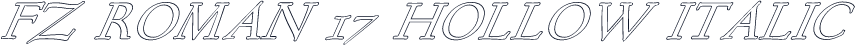 FZ ROMAN 17 HOLLOW ITALIC