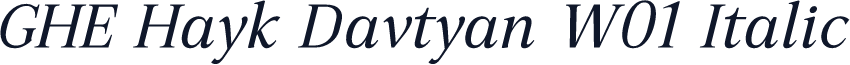 GHE Hayk Davtyan W01 Italic