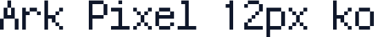 Ark Pixel 12px ko
