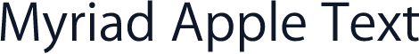 Myriad Apple Text