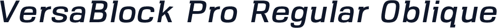 VersaBlock Pro Regular Oblique