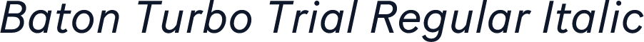 Baton Turbo Trial Regular Italic