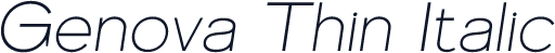 Genova Thin Italic