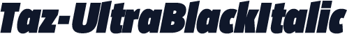 Taz-UltraBlackItalic