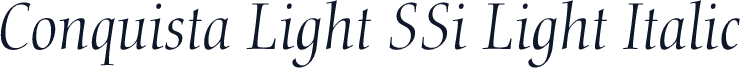 Conquista Light SSi Light Italic