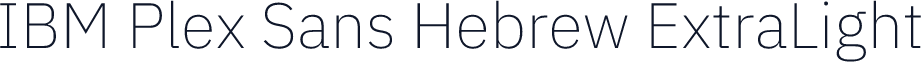 IBM Plex Sans Hebrew ExtraLight