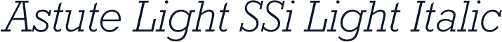 Astute Light SSi Light Italic