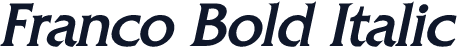 Franco Bold Italic