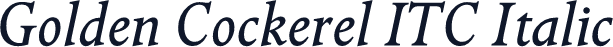 Golden Cockerel ITC Italic