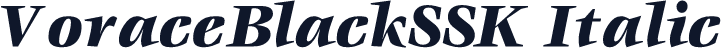 VoraceBlackSSK Italic