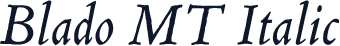 Blado MT Italic