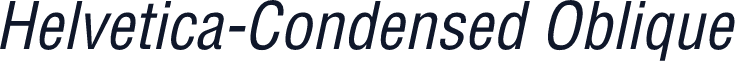 Helvetica-Condensed Oblique