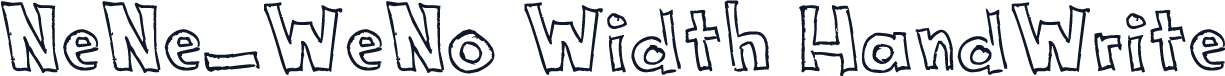 NeNe_WeNo Width HandWrite