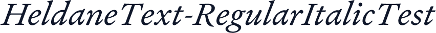 HeldaneText-RegularItalicTest