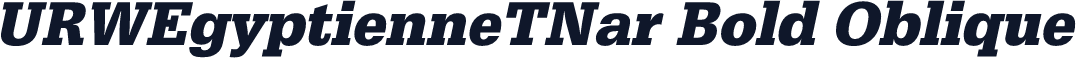 URWEgyptienneTNar Bold Oblique