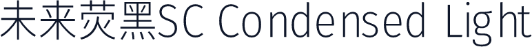 未来荧黑SC Condensed Light